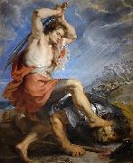 Peter Paul Rubens David Slaying Goliath oil on canvas